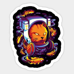 diving cat Sticker